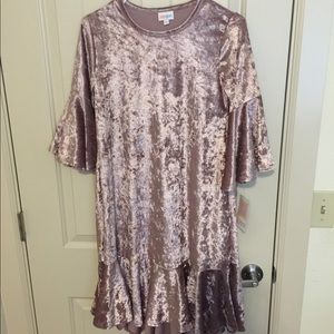 LuLaRoe XS Rose Pink Velvet Maurine